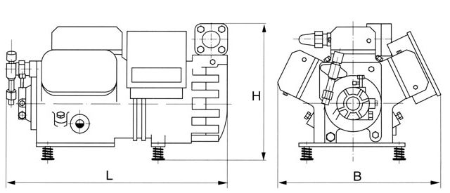 DWM Copeland Semi-hermetic Compressor D6DH-350 X, D6DH-3500