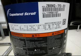 R22 Refrigeration Scroll Compressor Untuk AC ZB88KQ-TFD-551