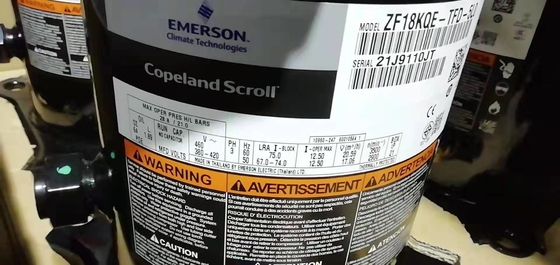 3HP Copeland Scroll Compressor ZB21KQE-PFJ-558 Copeland Hermetic Compressor Untuk Pendinginan