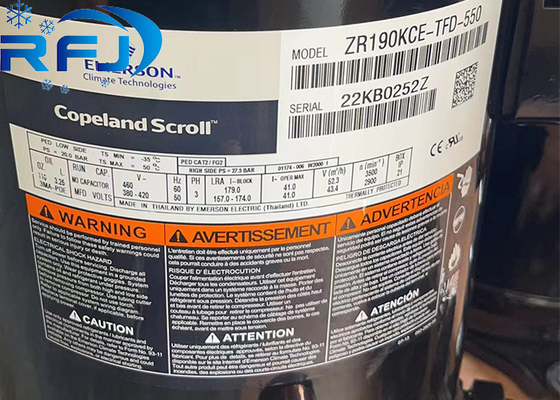 15HP Emerson Copeland Scroll Kompresor ZR190KCE-TFD-550 ZR Seri R410a