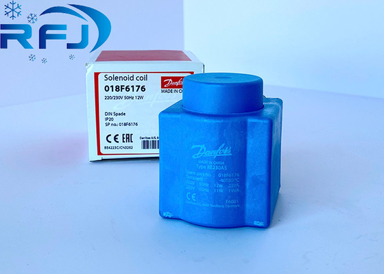 018F6176 Danfoss Solenoid Coil 220/230V 50Hz 12W 100% Asli
