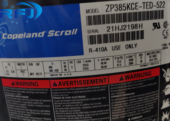 ZP385KCE-TWD-522 Copeland Scroll Compressor Pendingin untuk AC 3Phase