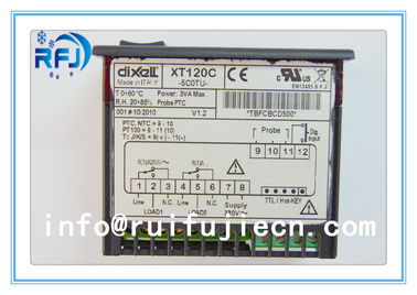 Black Dixell Thermostatic Controller, Pengatur Suhu Digital Dual output termostat XT120C