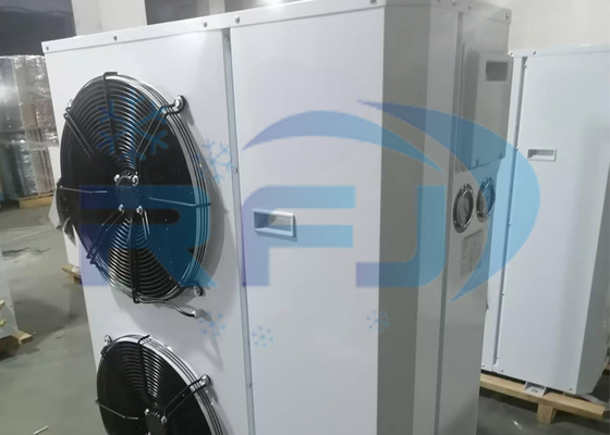 Unit kotak kipas ganda Unit kondensasi pendingin suhu menengah-tinggi R404A R22