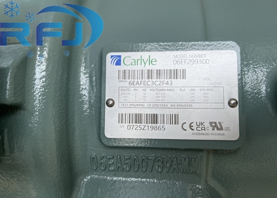 Industri Grade Carlyle 06EF299300 kompresor piston dengan tes PSI/KPA 3 PH