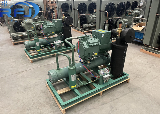 8HP suhu sedang dan tinggi air chiller semi-terkunci dengan kapasitas pendingin kondensor 6642-31401W