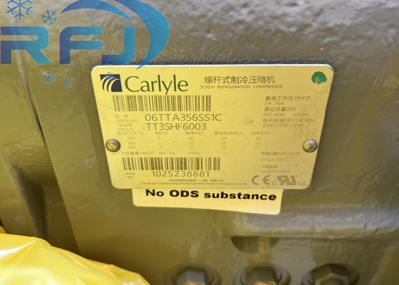 112KW Max Power Screw Compressor untuk 356 CFM Refrigerant R134A dalam Aplikasi Industri