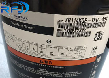 ZB114KQE-TFD 15hp Copeland Scroll Compressor Unit Pendingin Udara